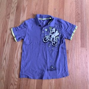 Old Navy Boy’s Polo T-Shirt surf bike design Size Large